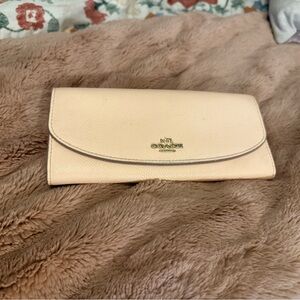 Coach Beige Leather Wallet
